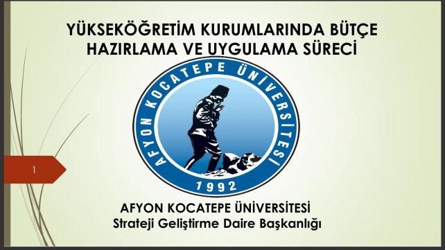 Yükseköğretim Kurumlarında Bütçe Hazırlama ve Uygulama Süreci Eğitimi Verildi